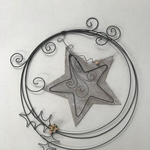 Clase corona navideña con estrella