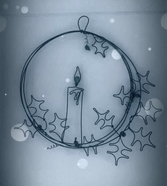 Clase corona navideña